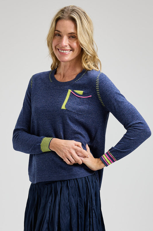 Zaket & Plover Pocket Detail Sweater-NEW