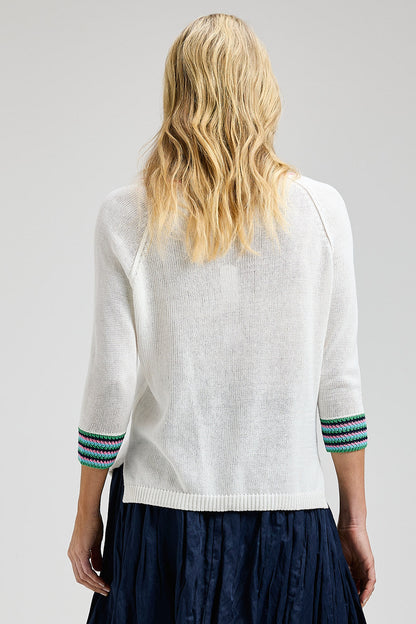 Zaket & Plover Crochet Trim Top-NEW