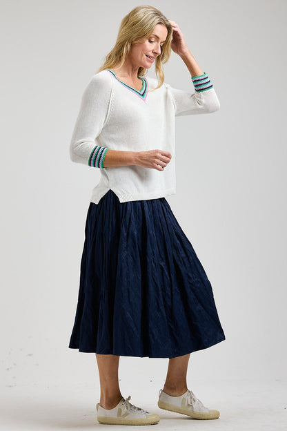 Zaket & Plover Crochet Trim Top-NEW