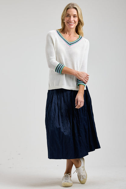 Zaket & Plover Crochet Trim Top-NEW