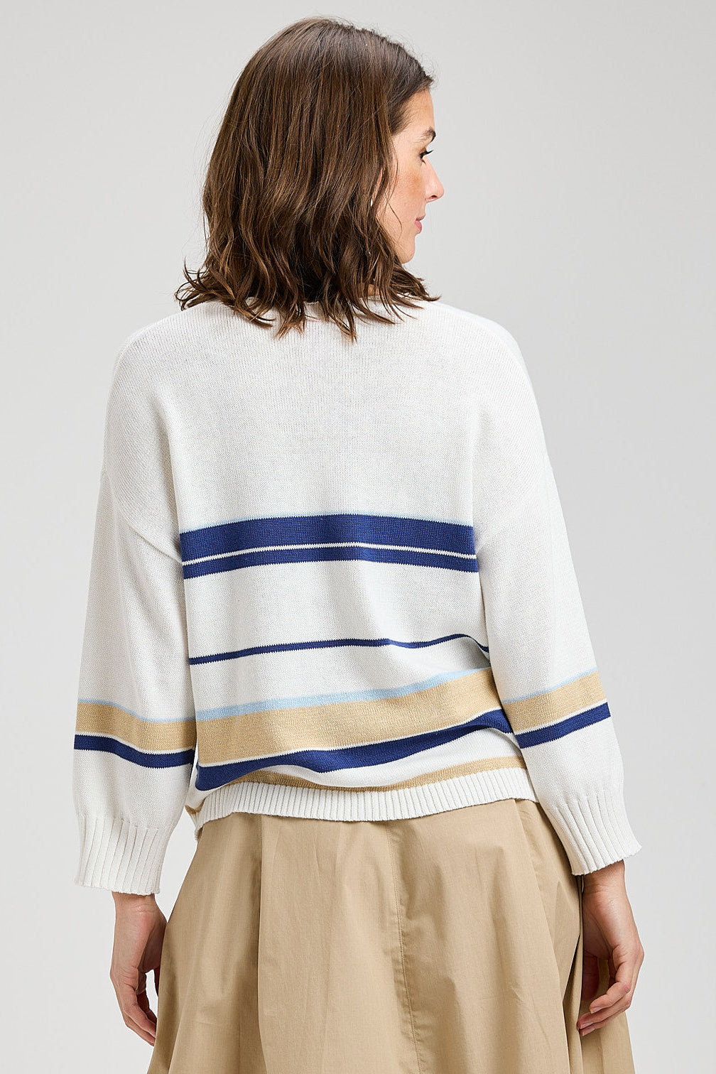 Zaket & Plover Crop Stripe Sweater-NEW