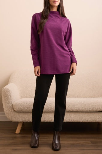 Tribal Funnel Neck Tunic-NEW