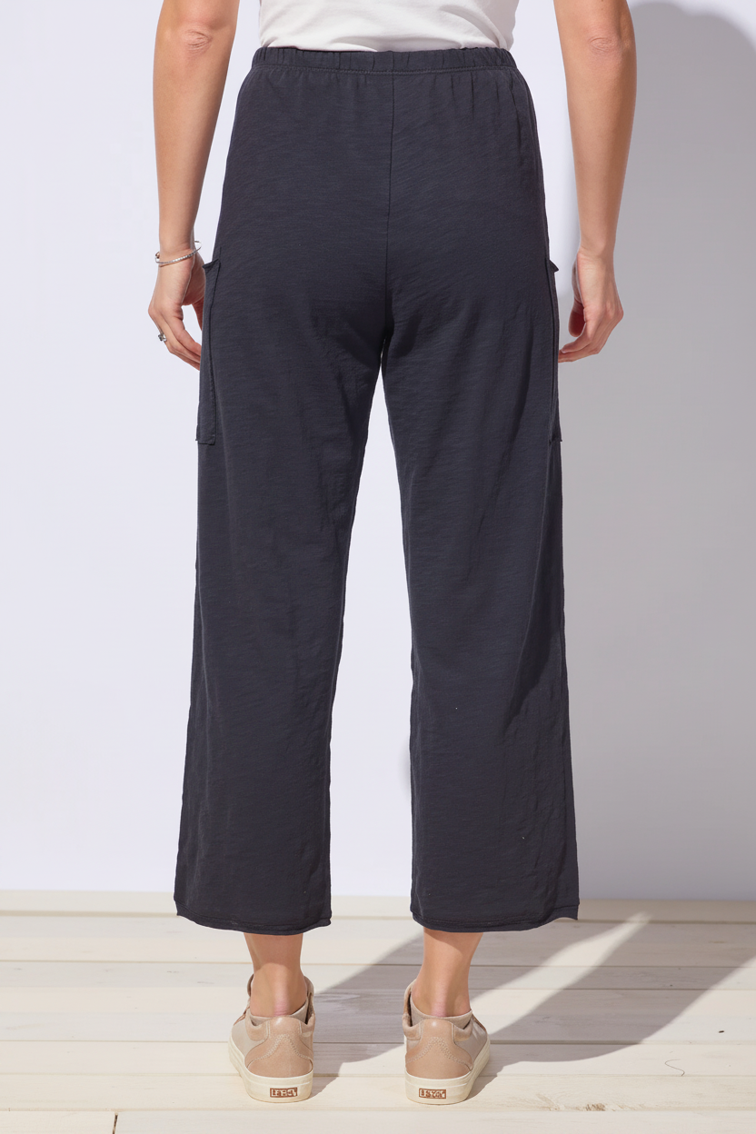 Back - navy flood pant