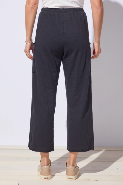 Back - navy flood pant