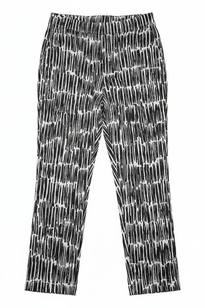 Black & White Abstract Print Pants