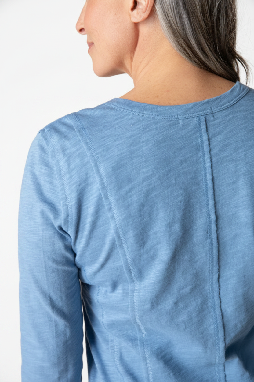 Blue back detail - white background