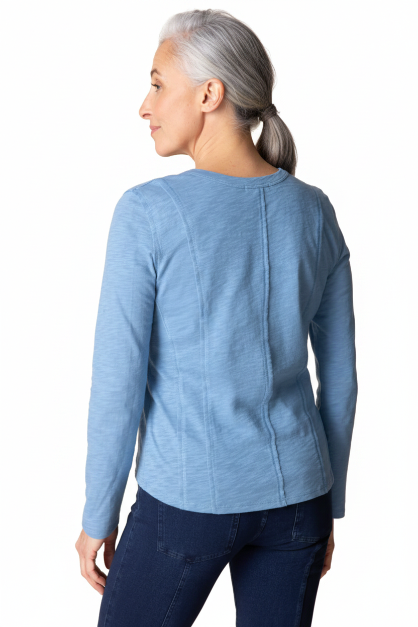 Blue back - white background