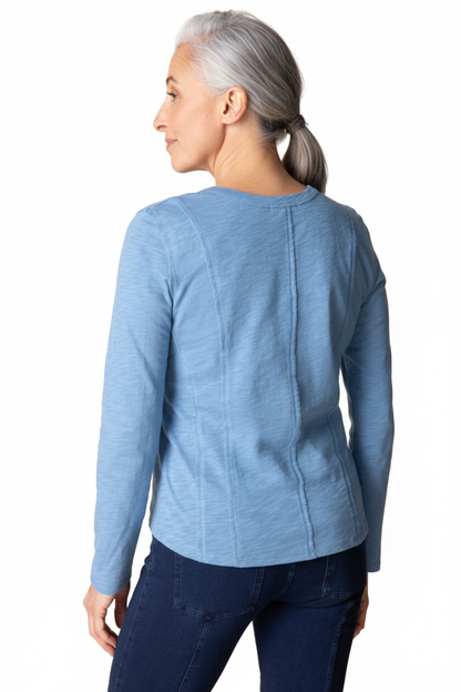 Blue back - white background