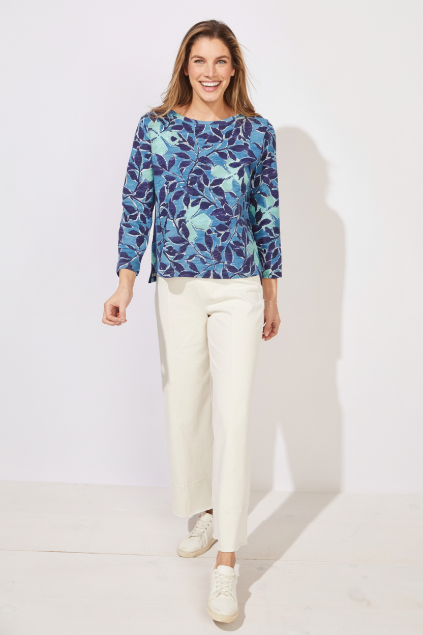 Blue leaf full length