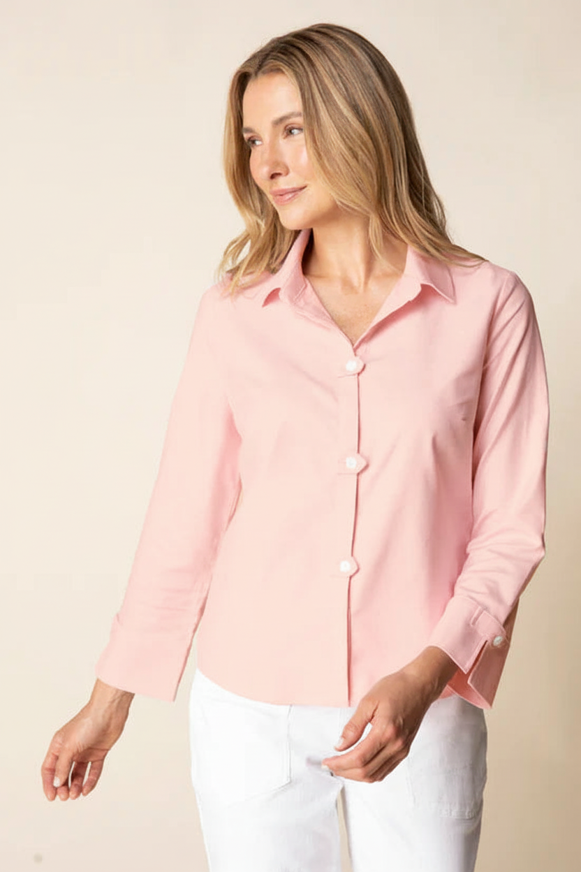 Blush shirt side view