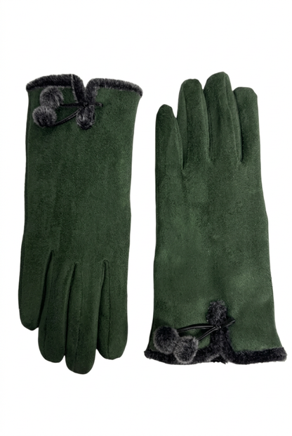 Dark green gloves, sharpened in 2:3 portrait format