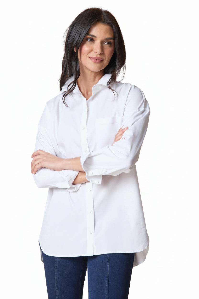 Front arms crossed - white background