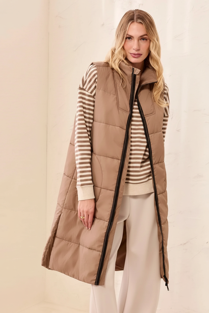 Front view - camel vest