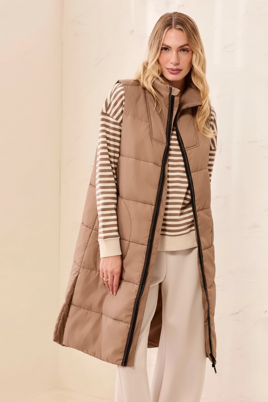 Front view - camel vest