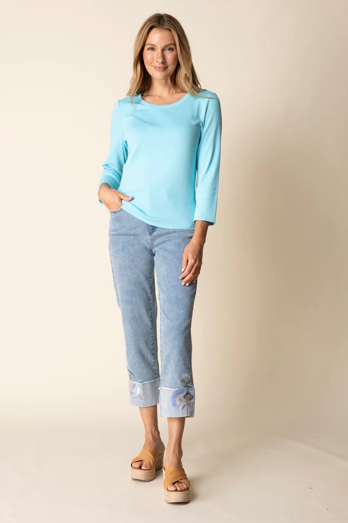 Habitat Embroidered Cuff Easy Jean