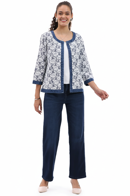 Lacey Open Front Jacket Front