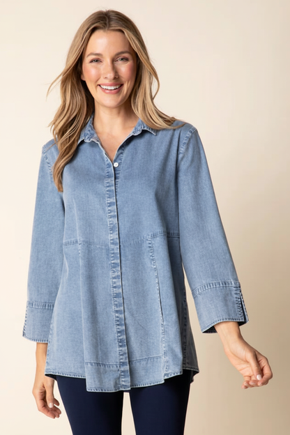 Light denim shirt back view