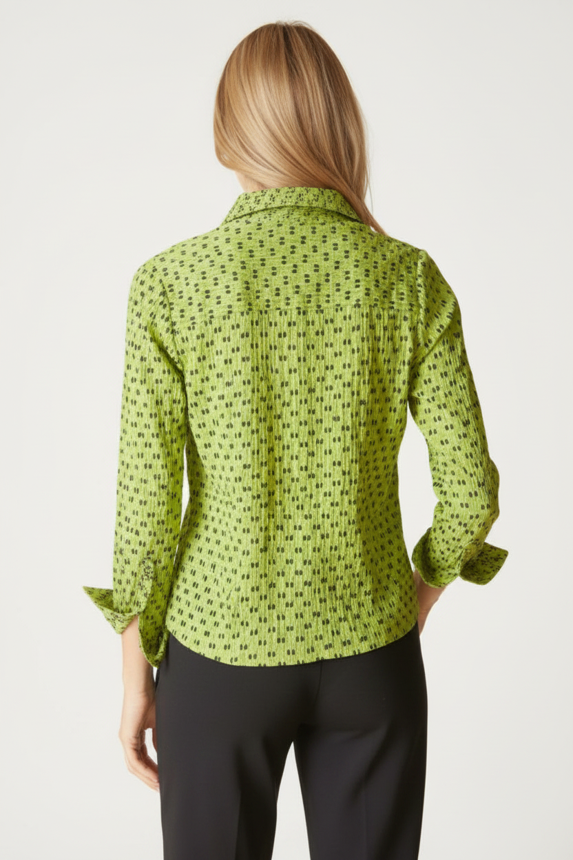 Lime green back - white background