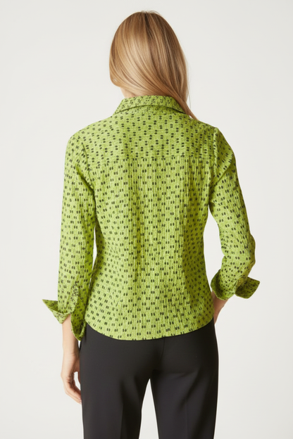 Lime green back - white background