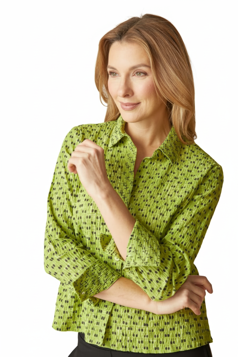 Lime green close-up - white background