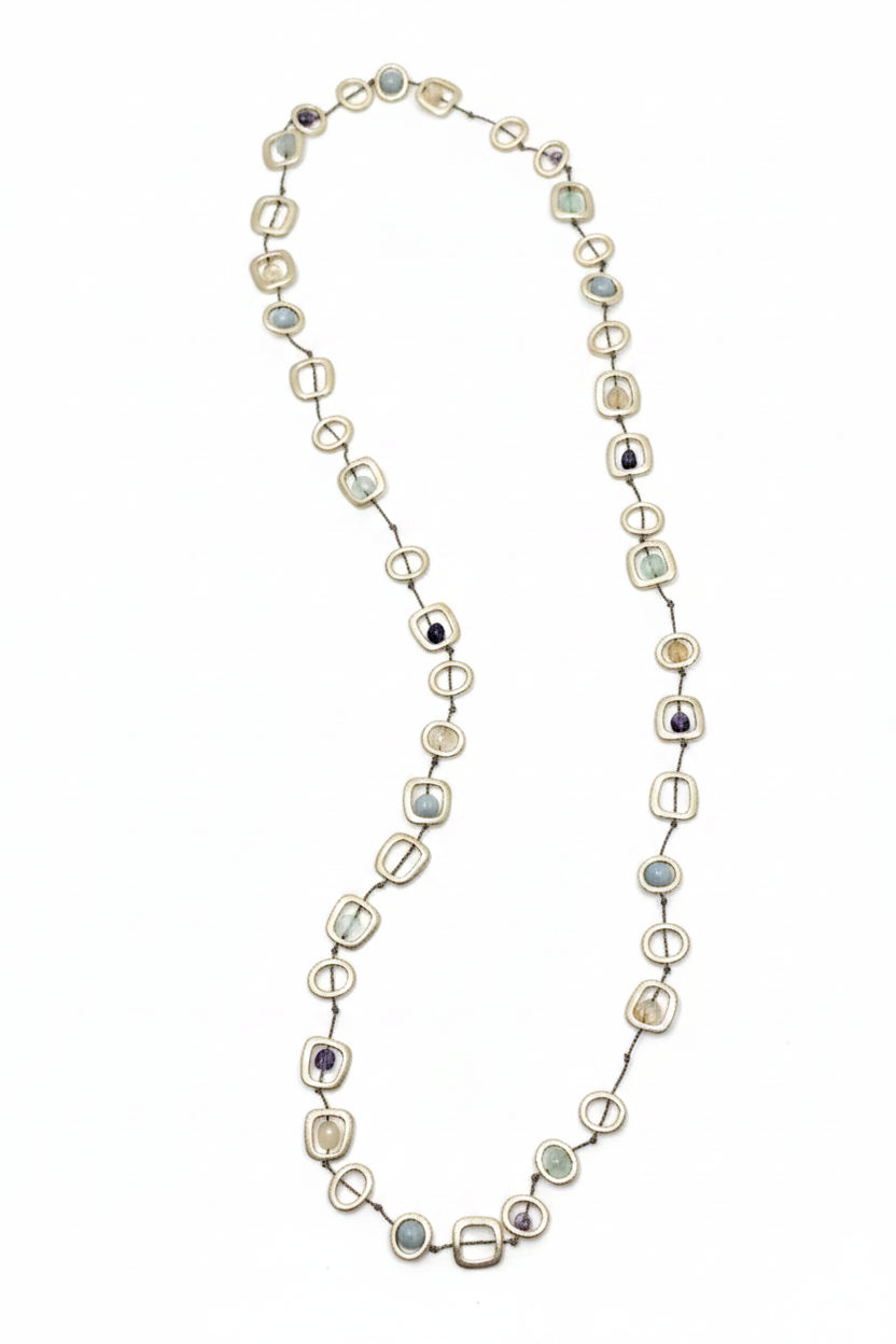 Long Stone Necklace – Flat Lay 2:3