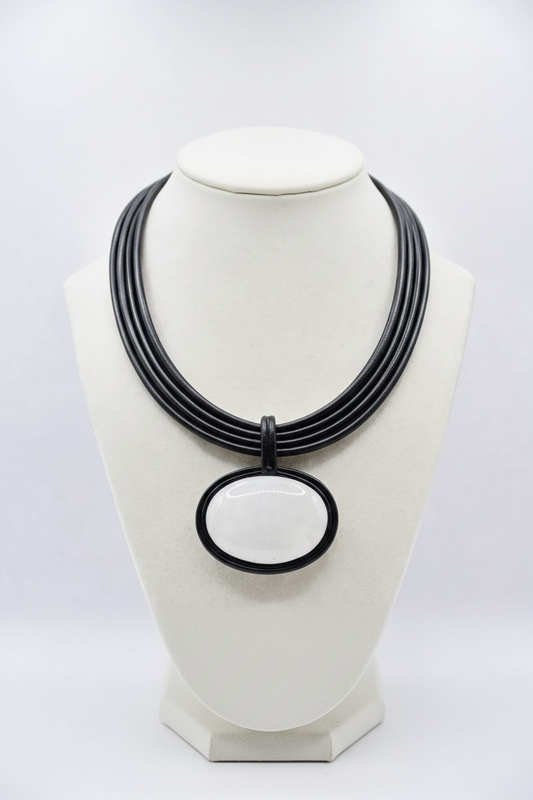 Multi-Strand Leather Necklace – Sharpened 2:3