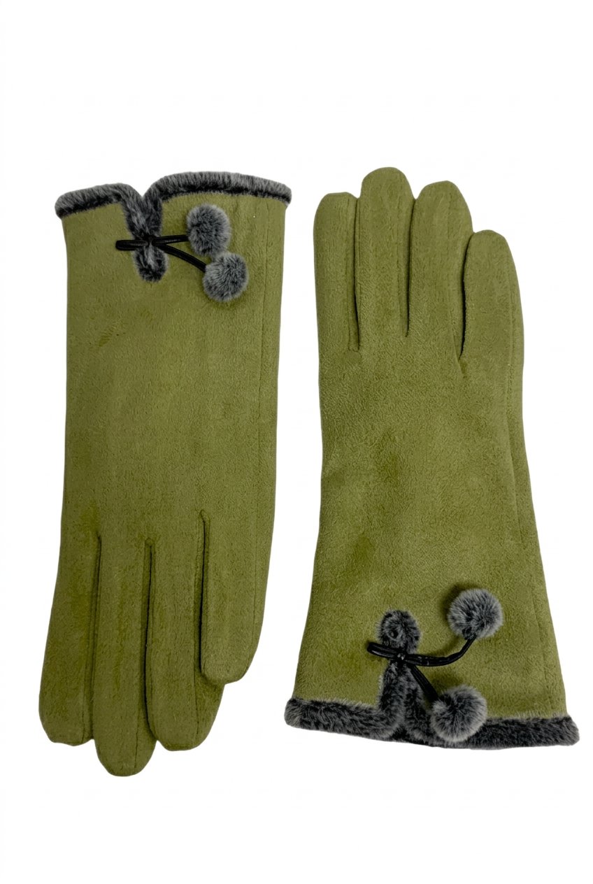 Olive gloves, sharpened in 2:3 portrait format