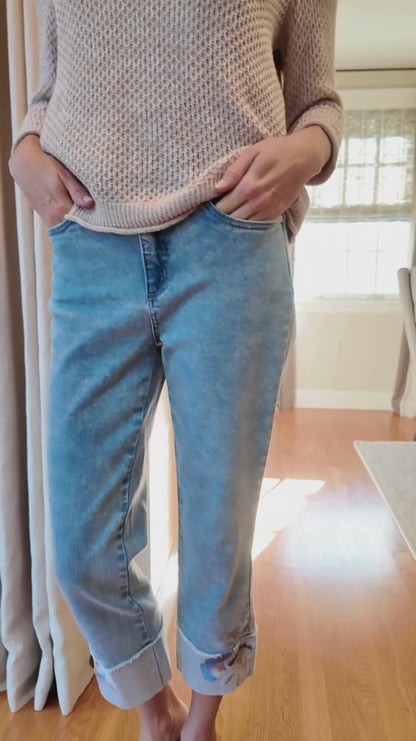 Habitat Embroidered Cuff Easy Jean