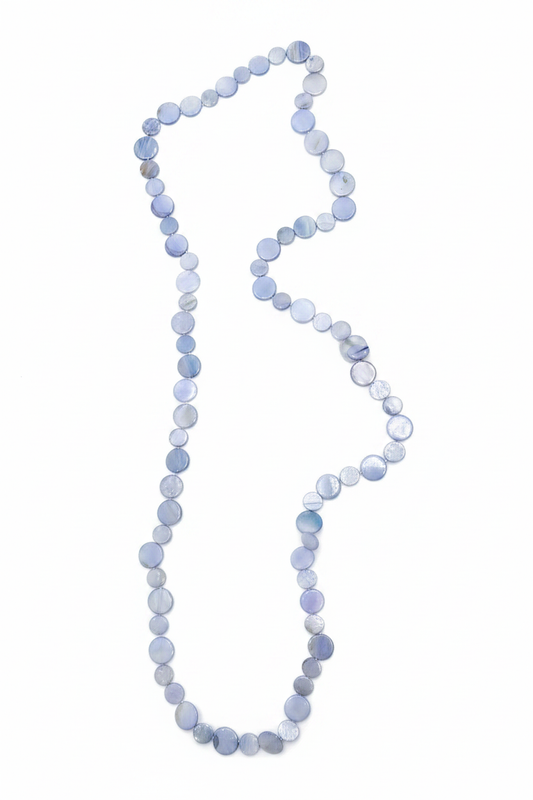 Sea Lily Blue MOP Coin Necklace