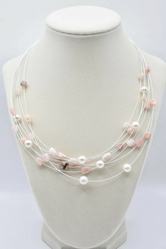 Sea Lily Pink Opal Necklace