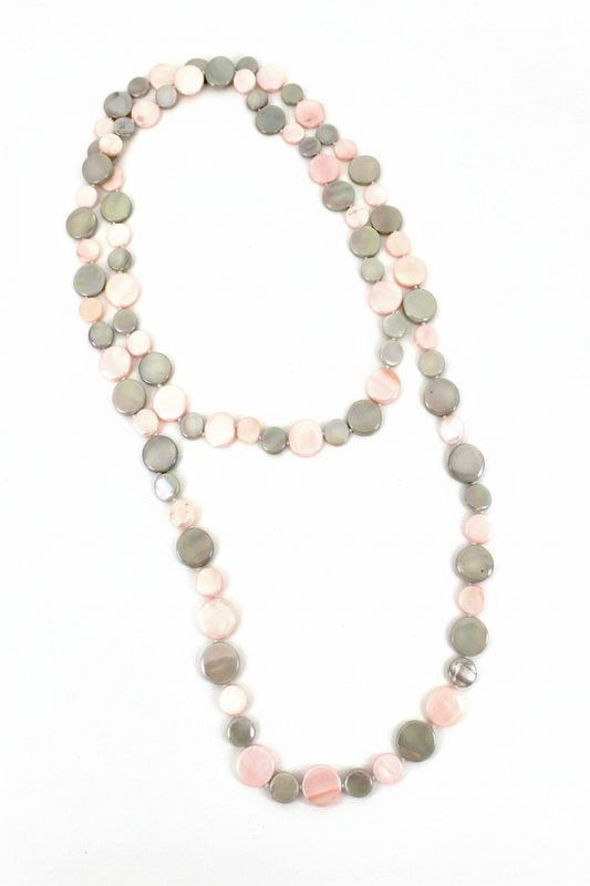 Sea Lily Taupe Pink MOP Necklace