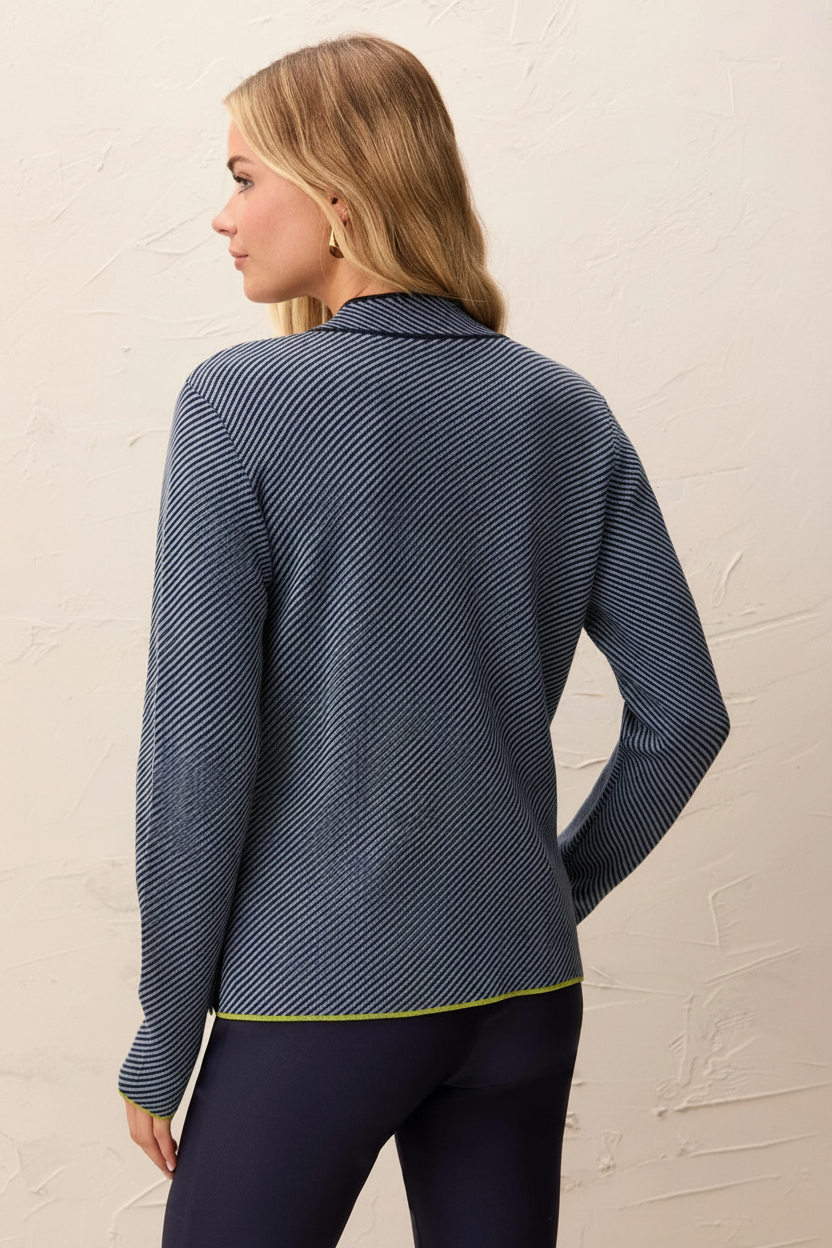 Split Neck Sweater Back