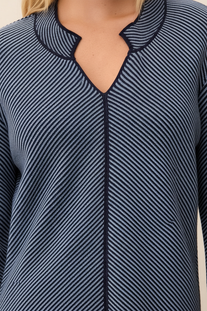 Split Neck Sweater Detail