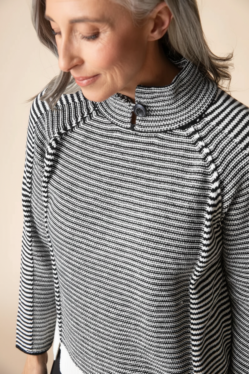 Stripe Sweater – Neckline Detail