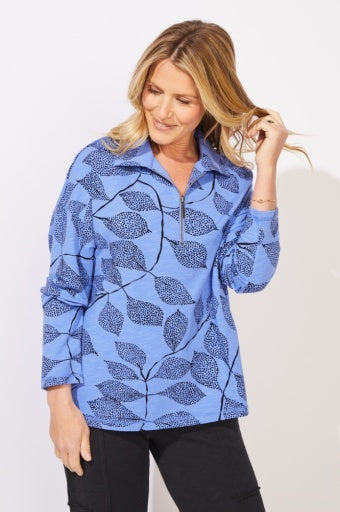 Escape Leaves Spandex Quarter Zip
