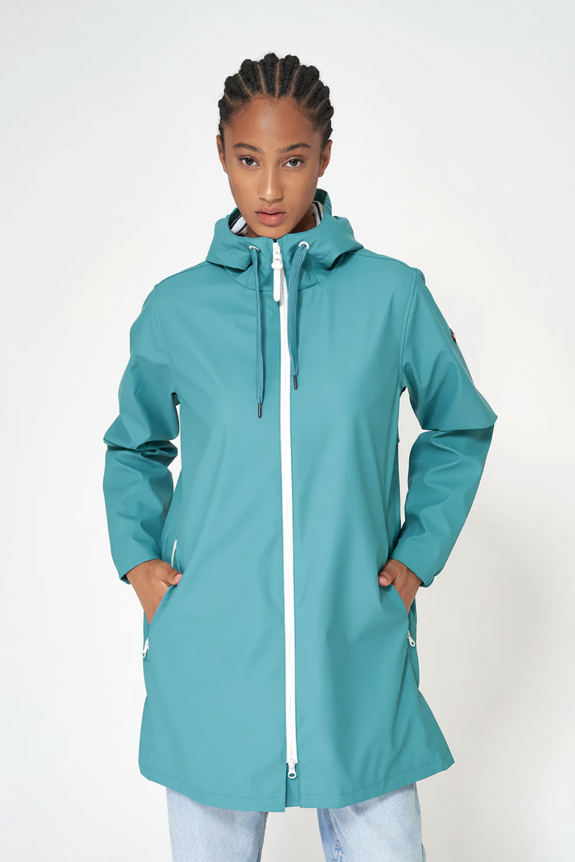Teal Rain Jacket - Front