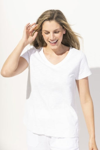 Escape Peruvian Cotton V-Neck Tee