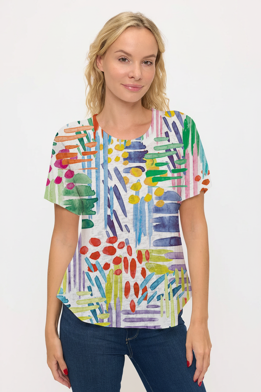 Watercolor Print Top