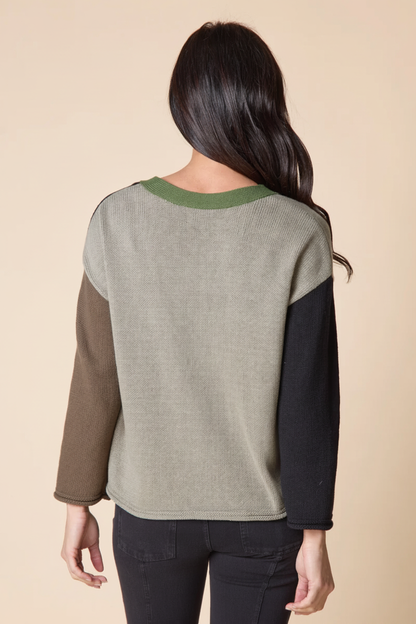 Yin Yang Colorblock Cardigan – Back
