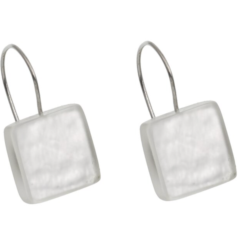 Origin Resin Earrings-White