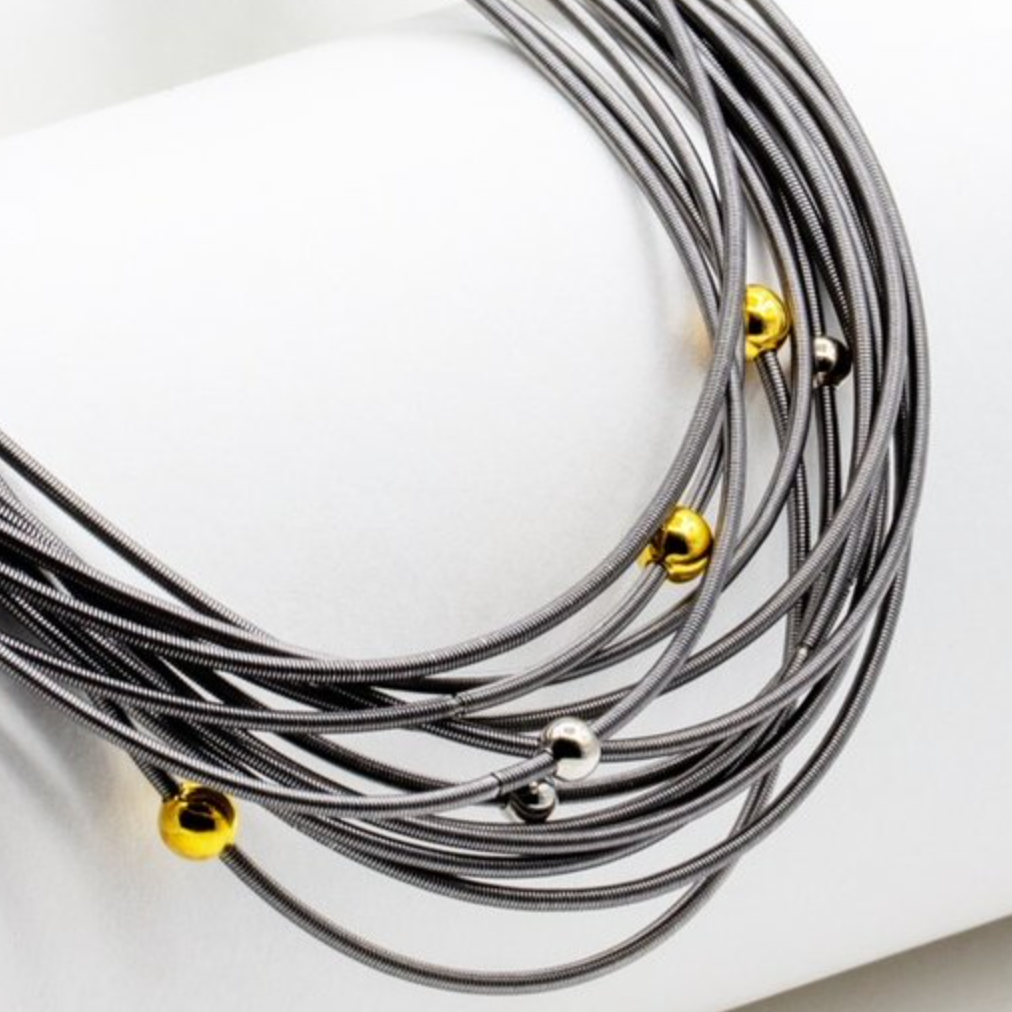 Aqua Piano Wire Necklace – Compton Jewelers