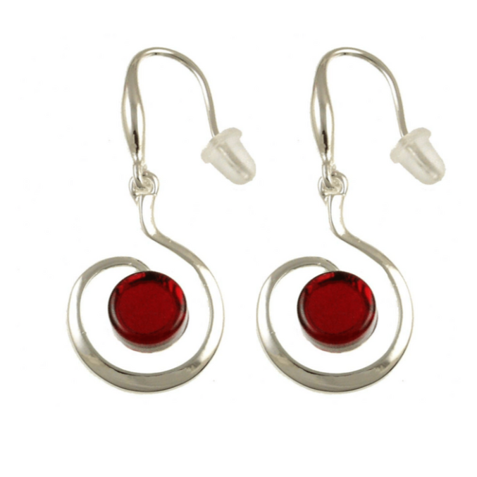 Origin Swirl Earrings-Red