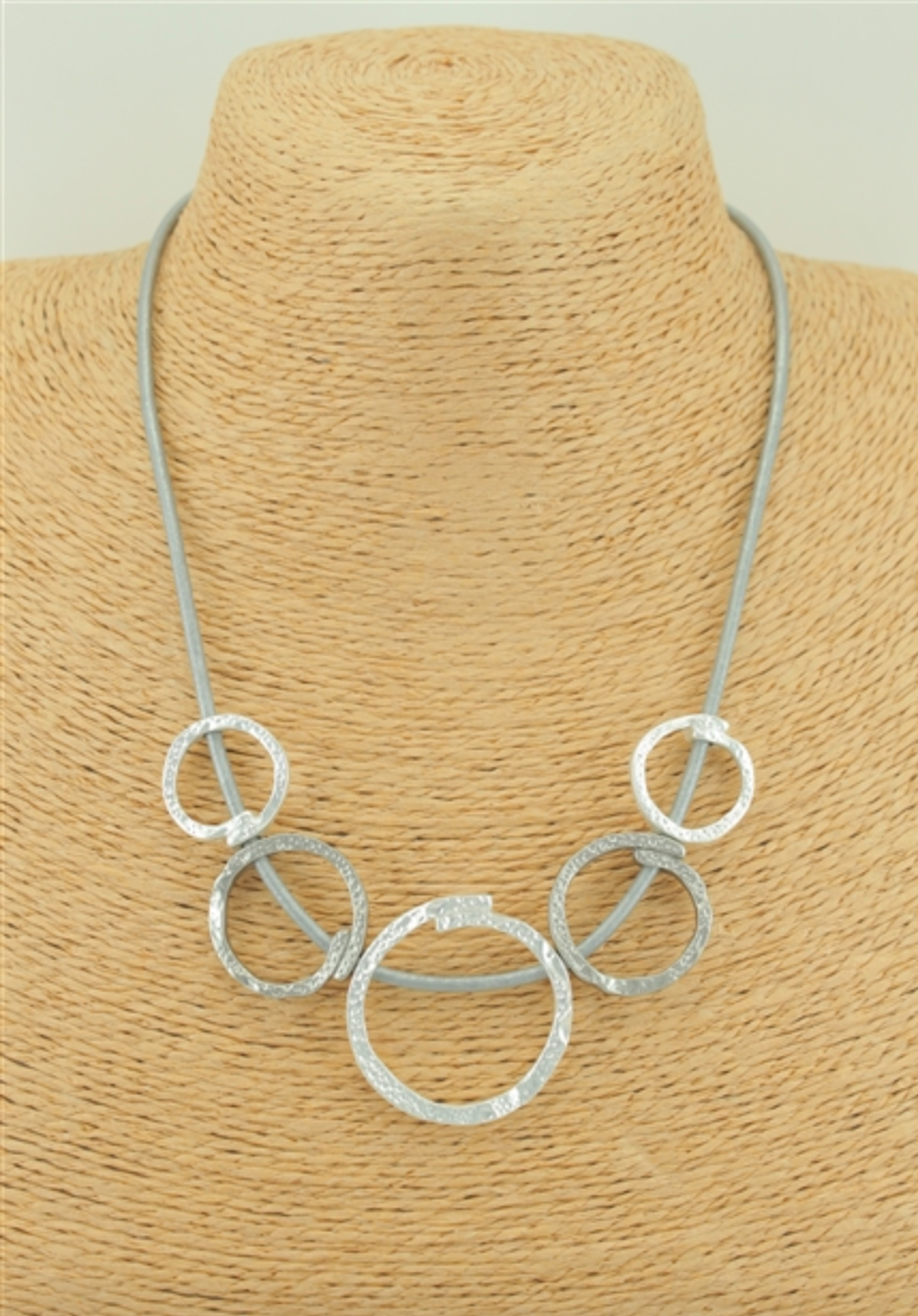Hammered Circles Necklace