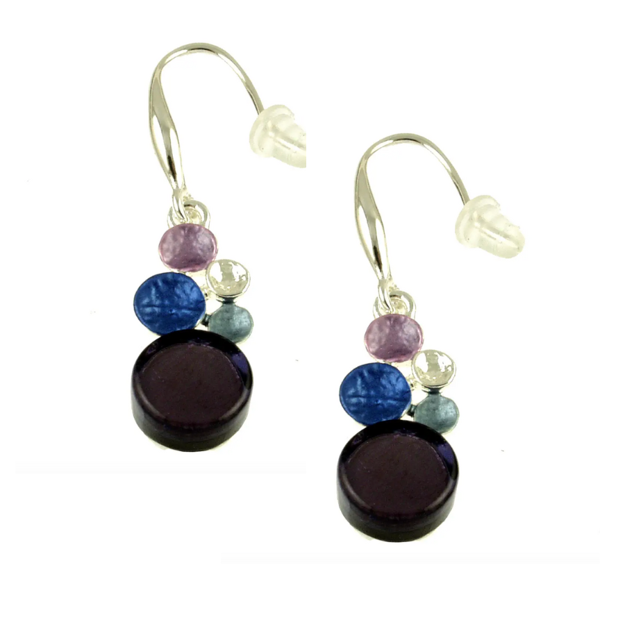 Origin Multi Dot Earrings-Purple