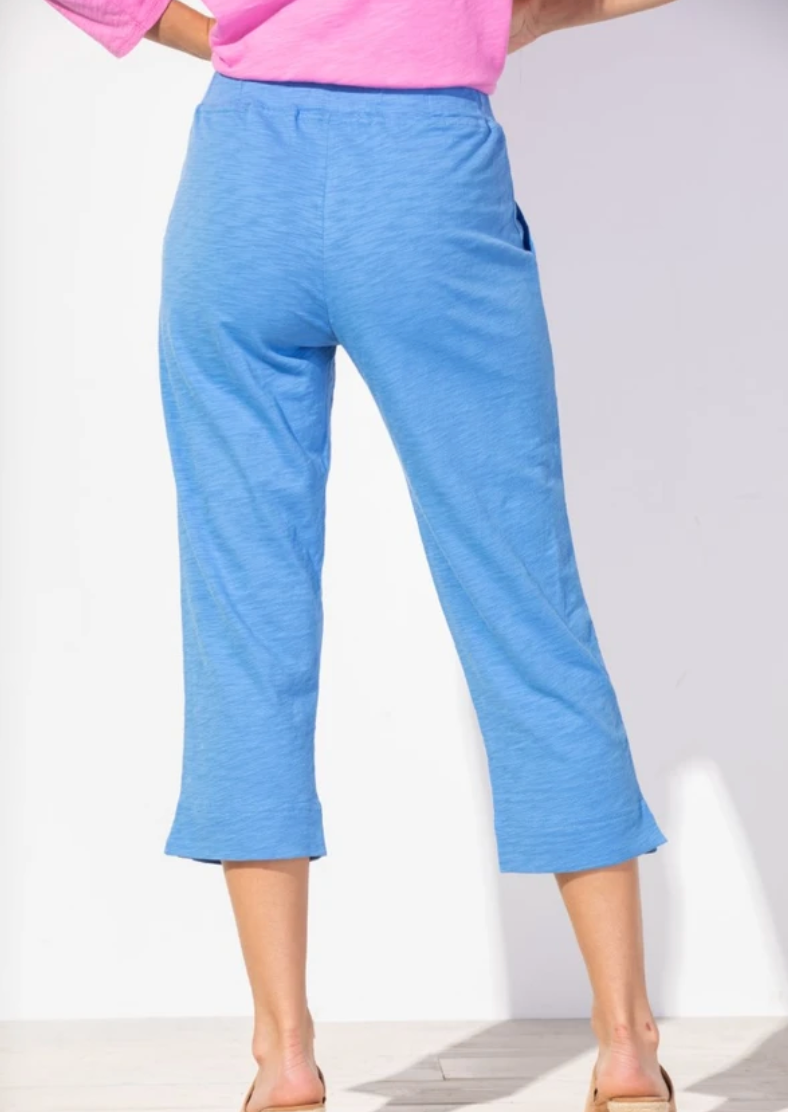 Women's Light-Blue Capri Pants