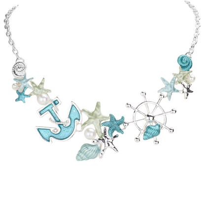 Sea Life Necklace-Teal
